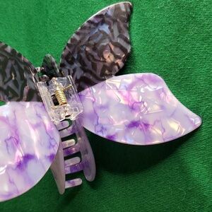 Purple and Black‎ Butterfly Hair Clip